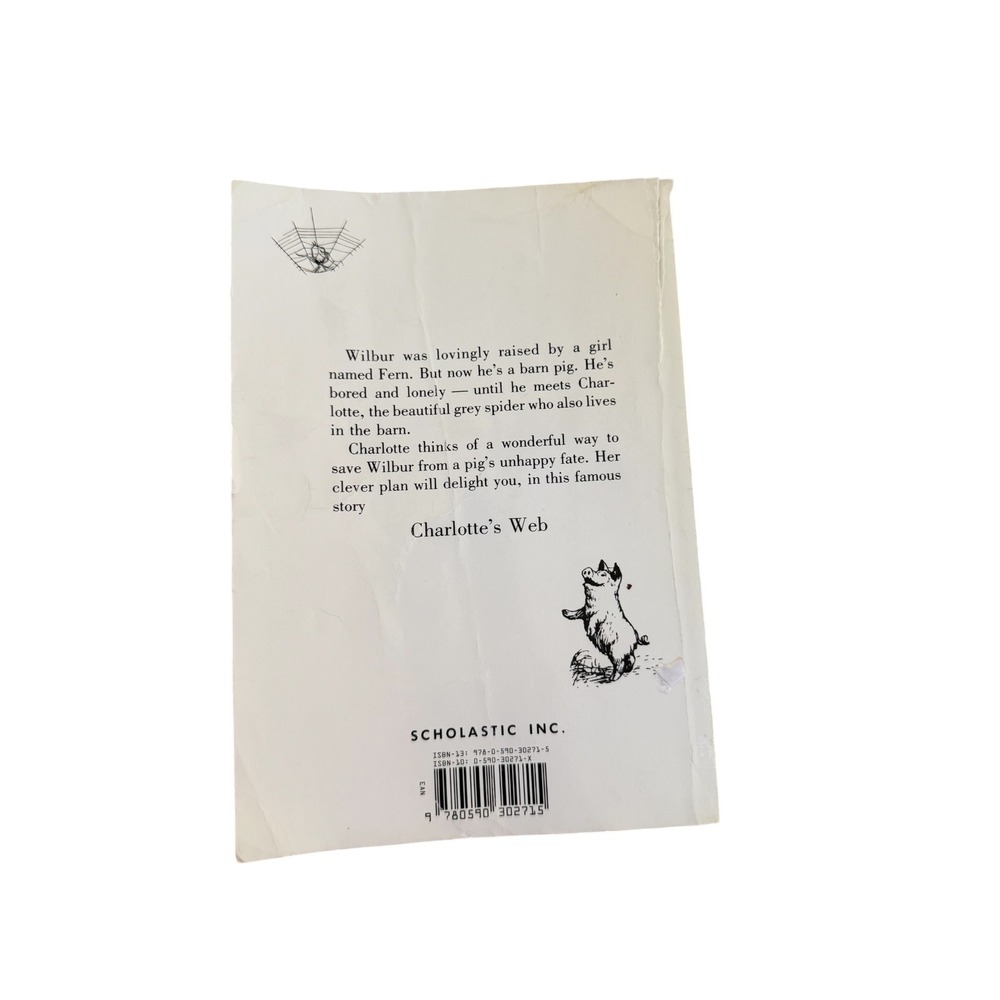Scholastic‎ Charlotte's Web E.B. White Paperback Book Garth Williams Illustrated - Picture 2 of 2